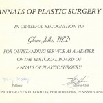 Honors: Annals of Plastic Surgery Editor